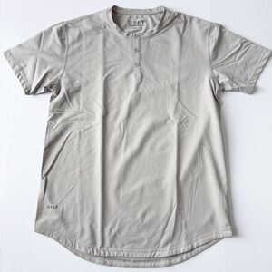 BYLT Basics Henley Drop-Cut: BYLT Signature Storm Grey Large